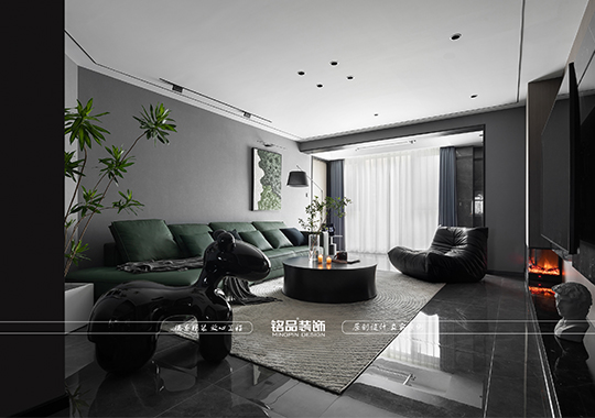 义乌-现代风格装修-130m²毛坯新房案例