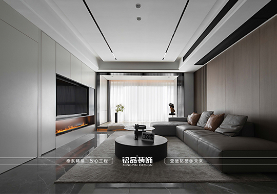 义乌金茂府现代简约风格-100平装修-三室两厅案例