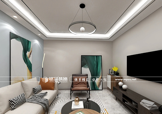 义乌100方大平层-现代风格-三居室装修案例