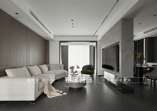 义乌大平层-138方现代风格-三室两厅装修案例