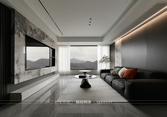 义乌装修大平层 130方现代轻奢风格 三室两厅案例